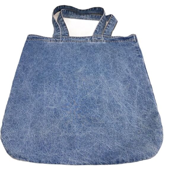 Denim Steamboat Embossed Shoulder Tote Bag - Picture 2 of 7
